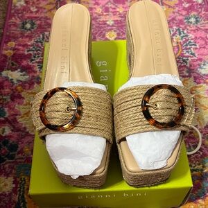 Gianni Bini Maris Jute Rope Platform Sandals